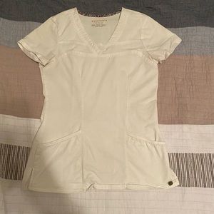 White HeartSoul scrub top